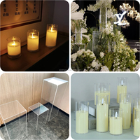 Ensemble de panneaux de fond carrés en PVC de couleur personnalisée, arche en acrylique, socle LED papillon pour fête et mariage