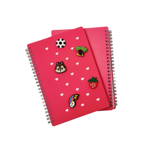 Carnet en papier personnalisé, souple, imperméable, en silicone, format A5, reliure spirale, avec accessoire de dessin animé - Product Image 2