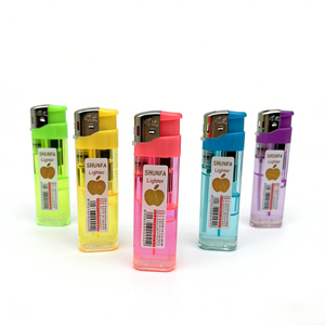 Briquet <span class=keywords><strong>électronique</strong></span> rechargeable en plastique translucide classique personnalisé en usine pour cigarettes et bougies, idéal pour les cadeaux promotionnels - Product Image 4