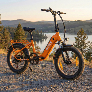 Bicicleta Eléctrica Plegable Vakole VT4 Naranja de 250W con Motor sin Escobillas, Aleación de Aluminio, 20x3.0 con Canasta, Luz LED, Stock en la UE, Bicicleta Eléctrica Urbana - Product Image 6