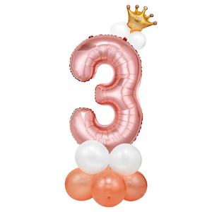 Em Bé Tắm Kỹ Thuật Số Nhôm Lá Cột Bóng Bay Số Lá Bóng Bay Trẻ Em 0-9 Tuổi Sinh Nhật Trang Trí Tiệc Đứng Set - Product Image 4