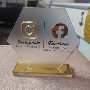 Soporte gratuito ins placa acrílica Facebook tablero de mensajes Mesa placa acrílica señalización con precio barato - Product Image 2