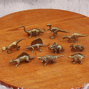 Estatuilla Pequeña de Dinosaurio Jurásico de Latón Sólido, Adorno Vintage para Escritorio de Oficina, Mascota de Té, Artesanía, Adorno de Feng Shui, Miniaturas - Product Image 4