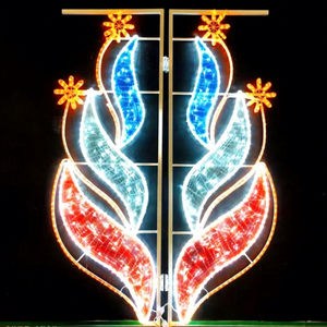 Luz Decorativa LED Moderna para Exteriores, Diseño de Llama Roja, Azul y Blanca, IP65, AC 220V, Iluminación Navideña - Product Image 1