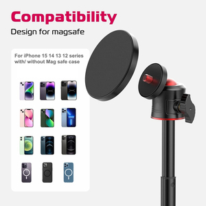 Metal 1/4 inç Dişli Manyetik Telefon Tripod Montaj Adaptörü, Magsafe iPhone 17 16 15 14 13 12 Selfie Çubuğu Işık Tripod için - Product Image 5