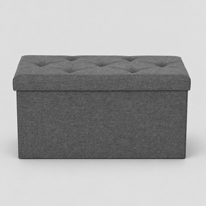 Banc de rangement pliant moderne en tissu avec housse amovible, repose-pieds pliable pour chambre, salon et maison - Vente en gros - Product Image 1