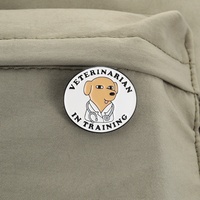 Broche en émail drôle pour vétérinaire, citation humoristique sur les chiens et les animaux, badge de revers, bijou fantaisie, cadeau