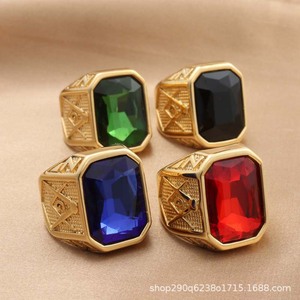 Geometric Black Stone <b>Ring</b> Bezel Setting Unisex Fashion Jewelry Gift - Product Image 5