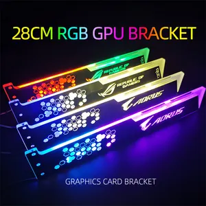 COOLMOON Vente directe d'accessoires informatiques 28cm GPU Bracket Holder RGB Gaming PC Graphics Card Support In Stock GPU Riser