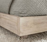 Meubles de Maison Technique Plate-forme Rembourrée Lit en Bois Lit Double Cadre en Bois Massif