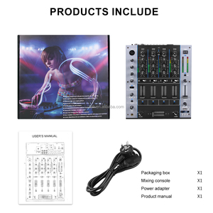 Mezclador de Audio Profesional de 4 Canales TNH <span class=keywords><strong>MC4000</strong></span> de Metal para DJ, Discotecas, Hogar, Consola Mezcladora de Potencia, Uso con Altavoces - Product Image 6