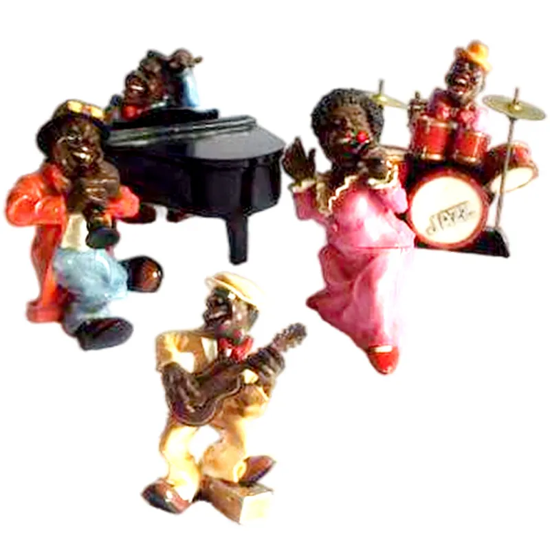 Factory direct custom shaped resin musician sculpture handmade high quality vintage collectable jazz brand figurines