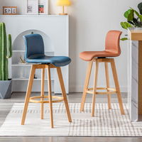 Bar stühle Antik Retro Village Rustikal Luxus Home Leder Küche Hoch Moderne Möbel Bar Stuhl Holz hocker für Steht isch