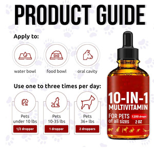 Gocce Vitaminiche per Cani 10-in-1 Multivitaminico per Cani e Gatti - Product Image 2