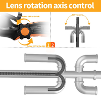 Endoscopio Portátil HD 360 con Conducto Flexible para Inspeccionar Ductos de Aire Acondicionado, Fugas en Techos y Tuberías