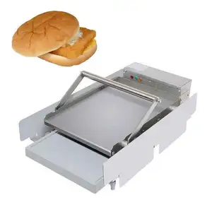 Quality goods commercial hamburger bun toaster burger patty machine semi-automatic suppliers
