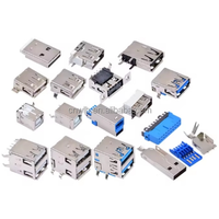5 PIN Female Micro Usb Connector 1A MicroXNJ Usb 2.0 Connector Stainless Steel case Female Charging Port Connector