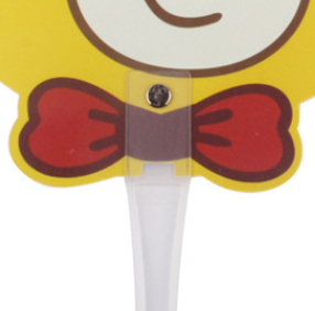 Ventilateur à main portable étanche en PVC Sublimation Cartoon Summer Paddle Fan Ventilateurs à main ronds transparents en plastique avec logo personnalisé imprimé - Product Image 2