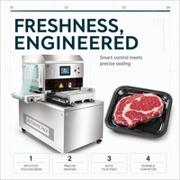 Machine d'emballage sous vide pour viande grillée BBQ, machine d'emballage sous film pour repas prêts à consommer, scelleuse VSP pour aliments cuits