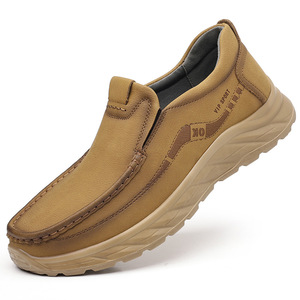 Mocassins rétro pour hommes, chaussures décontractées à enfiler, à semelle épaisse, semelle extérieure en caoutchouc rembourrée, talon bas, pour l'automne - Product Image 5