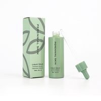 Bon prix Bouteilles cylindriques en verre pour sérum 30ml 50ml 60ml emballage cosmétique d'huile essentielle de luxe givre compte-gouttes pour soins de la peau