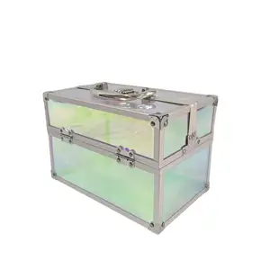 Multi-Functional Waterproof Portable Custom Acrylic Square Box Cosmetics Travel Case
