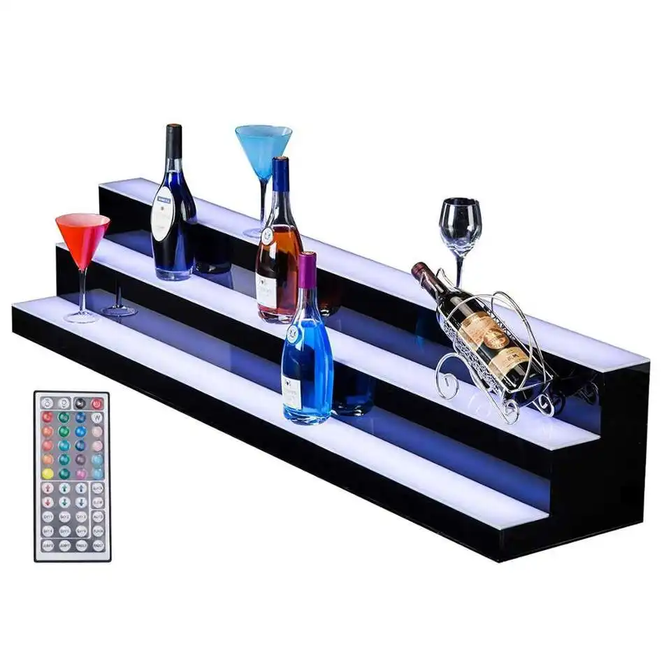 Customized Acrylic LED Wine Display Stand Ciroc Vodka Liquor Bottle Display Beer Whisky Bottle Glorifier Stand