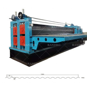 Tôle de fer de type baril à plaque mince horizontale RANDRO Machine de fabrication de rouleaux ondulés galvanisés de 3/4/6m - Product Image 2