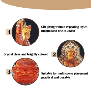 Sang trọng bóng mờ ksitigarbha Bồ Tát điêu khắc sen Ngai Vàng Nghi Lễ nhân viên vương trượng tinh thần bảo vệ Tôn Giáo - Product Image 3