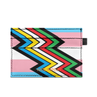 Behindertenfreundlicher (Transgender) Regenbogen-Kartenhalter, Schlank, Beidseitig Bedruckt, Tragbarer Kreditkartenhalter aus PU-Leder für Männer und Frauen