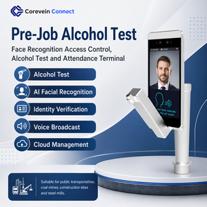 Venta Directa de Fábrica, Máquina Personalizada para Prueba de Alcohol en Aliento, Control de Acceso con Reconocimiento Facial, Control de Asistencia, Android 11, Cámara Dual - Product Image 5