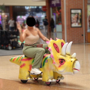 Xe Tay Ga Trẻ Em Động Vật Khủng Long Bằng Nhung Lông Âm Nhạc Chạy Điện Bán Trực Tiếp Từ Nhà Máy - Product Image 2