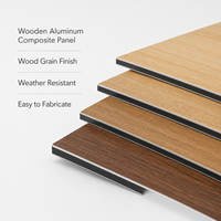 Panneau composite en aluminium à grain de bois pour armoires de cuisine