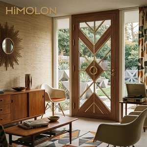 Puertas de Entrada de Vidrio Esmerilado de Estilo Vintage de Lujo y Puertas de Seguridad para Villas - Disponibles en una Variedad de Estilos - Product Image 5