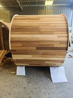 Kabin Sauna Kayu Taman Luar Ruangan, Sauna Tong Uap Tradisional untuk 2-4 Orang