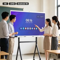 Tableau interactif intelligent certifié EDLA Google Play Store 65 75 86 100 110 pouces 4K pour solutions éducatives