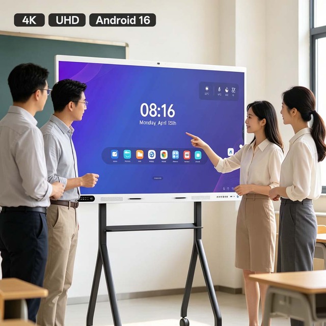 EDLA Certified Google Play Store Smart Board 65 75 86 100 110 Inch 4K Interactive Flat Panel Display for Education Solution
