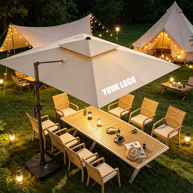 Patio Umbrella Easy to Open Exterior