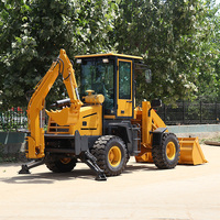 Pengiriman Gratis Euro 5 CE EPA Backhoe Loader Mini Backhoe Loader 4x4 Backhoe Loader Kompak yang Dapat Diderek Backhoe Loader Roda Spider