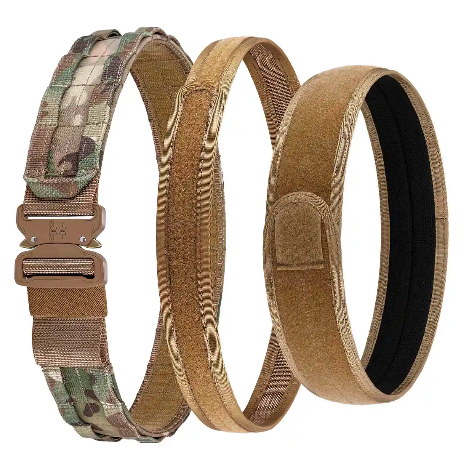 Webbing Factory in-stock Wholesale Camouflage Thickening Buckle Waist Belt Men Nylon Buckle Combat Tactical Belt