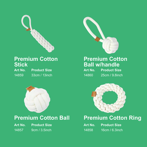 Pawise Premium Katoenen Kauwspeelgoed Hond Kauwen Speelgoed Bal Ring Stoere Hond Katoenen Touw Kauwen Tandjes Speelgoed Voor Agressieve Kauwers - Product Image 2