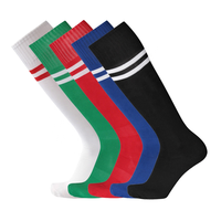 Multi Colors White Stripe Polyester Nylon Serviette de Compression Football High Tube Running Sports Chaussettes Custom Logo