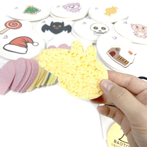 Éponge en cellulose de pâte de bois lavable, chiffon de nettoyage écologique, cadeau de Noël, éponge de cuisine réutilisable, douce et absorbante - Product Image 2