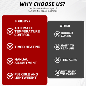 Máquina vulcanizadora de reparación de neumáticos de coche eléctrico con herramienta de parcheo caliente de temperatura constante Material de acero - Product Image 4