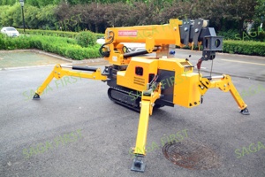 Nhiệm vụ nặng nề 5ton 8ton 10ton 12ton 14ton Spider Crawler <span class=keywords><strong>Crane</strong></span> thang máy hoist Glass Curtain Wall Lift với Telescopic Boom - Product Image 2