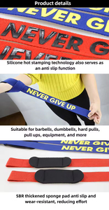 Fasce da Polso per Sollevamento Pesi con Logo Personalizzato, Attrezzatura Sportiva per Body Building e Allenamento di Forza - Product Image 3