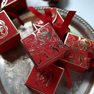 Petites <span class=keywords><strong>dragées</strong></span> en chocolat de <span class=keywords><strong>mariage</strong></span> personnalisées de luxe Boîtes de bonbons Cadeau sucré Boîtes en papier Emballage pour invités - Product Image 4