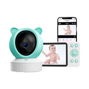 Caméra de surveillance pour bébé sans fil intelligente de 5,0 pouces, 1080P, audio bidirectionnel, affichage WiFi, Tuya, moniteur de sommeil pour bébé, vision nocturne, IP66 - Product Image 4