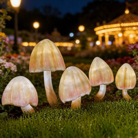 Lampe LED en forme de petit parapluie et de champignon, pour la décoration paysagère, l'ambiance et l'éclairage de pelouse et de jardin