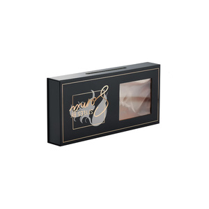 Hair Extension Custom Cosmetic <b>Gift</b> Boxes <b>Large</b> Magnetic Luxury Black Wig <b>Box</b> Packaging - Product Image 3